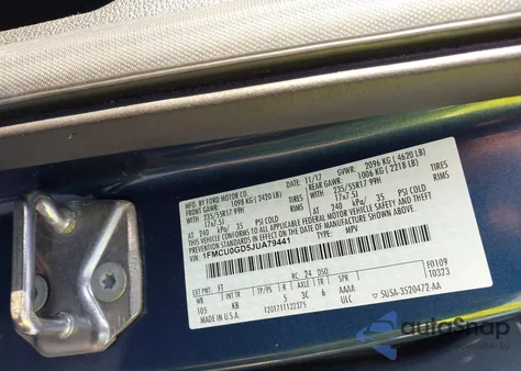 2018 Ford Escape Se from USA, damaged, VIN 1FMCU0GD5JUA79441